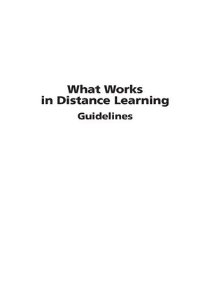 cover image of What Works in Distance Learning
